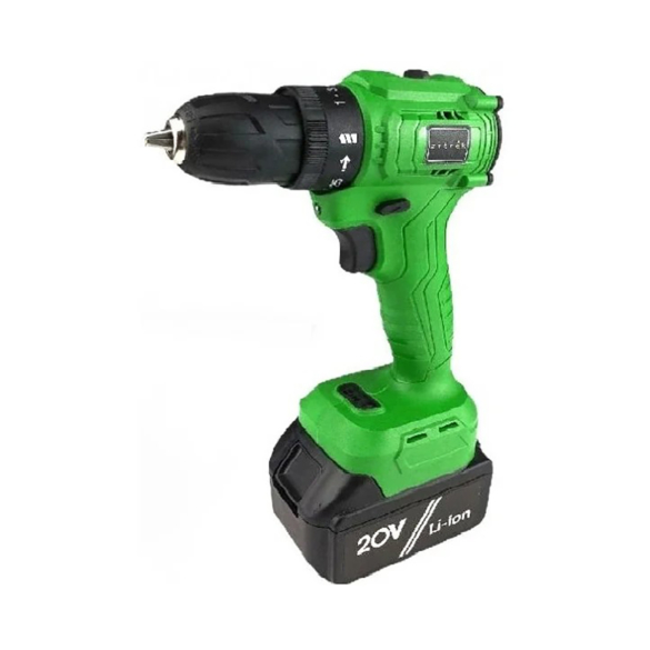 ДРЕЛЬ-ШУРУПОВЕРТ АККУМ. GREENPOWER 20 PRO (2 АККУМ., ЗАРЯД. УСТР-ВО, БИТА) (1) "ZITREK" 063-4061