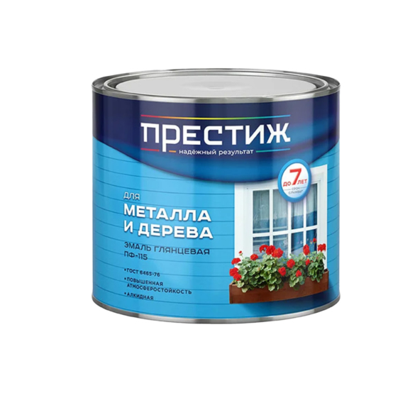 ЭМАЛЬ ПФ-115 ТЕМНО-СЕРАЯ 1,9 КГ (6) "ПРЕСТИЖ"
