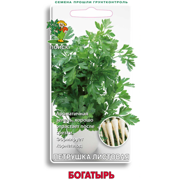 СЕМЕНА ПЕТРУШКА "БОГАТЫРЬ" 3 Г (10/100) "ПОИСК"