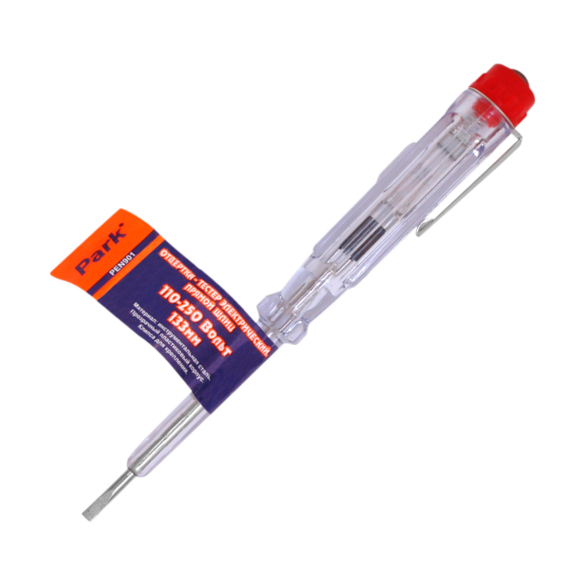 ОТВЕРТКА ИНДИКАТОРНАЯ (ТЕСТЕР НАПРЯЖЕНИЯ) 110-250 В PEN901 (1/20/600) "PARK"