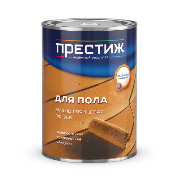 ЭМАЛЬ ПФ-266 СВЕТЛЫЙ ОРЕХ 0,9 КГ (1/14) "ПРЕСТИЖ"