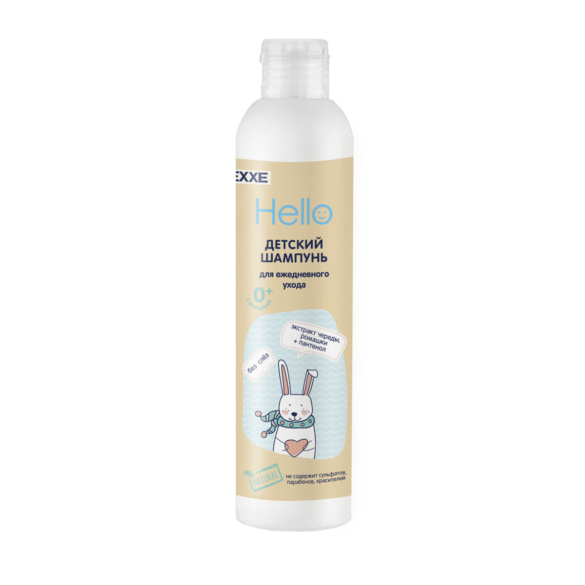 ШАМПУНЬ ДЕТСКИЙ "HELLO" БЕЗ СЛЕЗ (СЕРИЯ 0+) 250 МЛ (1/12) "EXXE HELLO"
