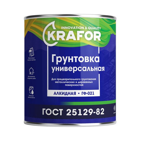 ГРУНТ ГФ-021 СЕРЫЙ 2,7 КГ (1/6) "KRAFOR"