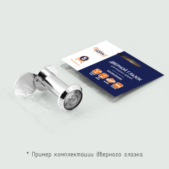 ГЛАЗОК ДВЕРНОЙ №1 40-60 ММ ХРОМ (10/300) "НОРА-М"